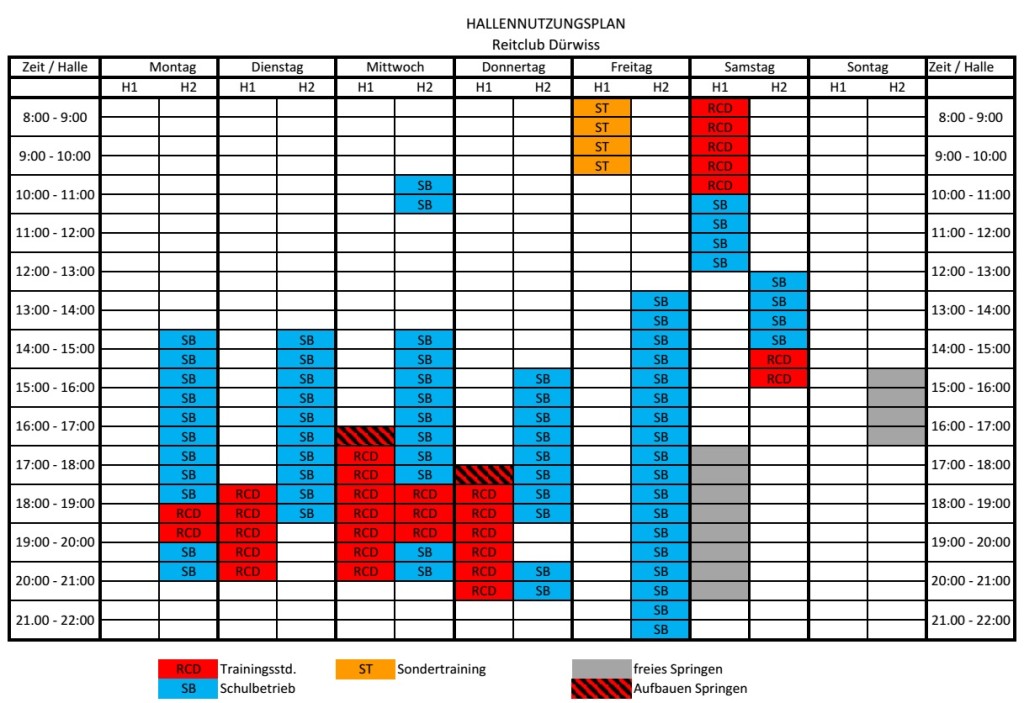 Hallennutzungsplan 2015